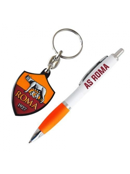 Set penna e portachiavi in blister AS ROMA